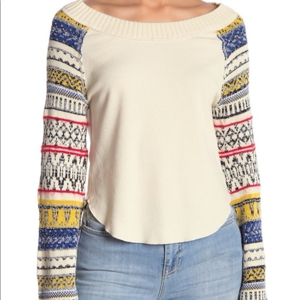 Free People Fairground Thermal Knit top
